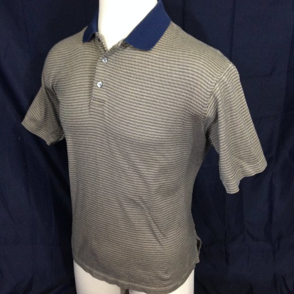 T.Harris Polo Shirt Size Large S/S Beige - Picture 3 of 8